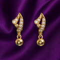 Mahavir DYE Gold Plated Premium Bali Earrings