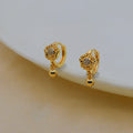 Mahavir DYE Gold Plated Premium Bali Earrings