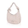 Women's Faux Leather Textured Handbag – Beige White
