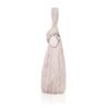 Women's Faux Leather Textured Handbag – Beige White