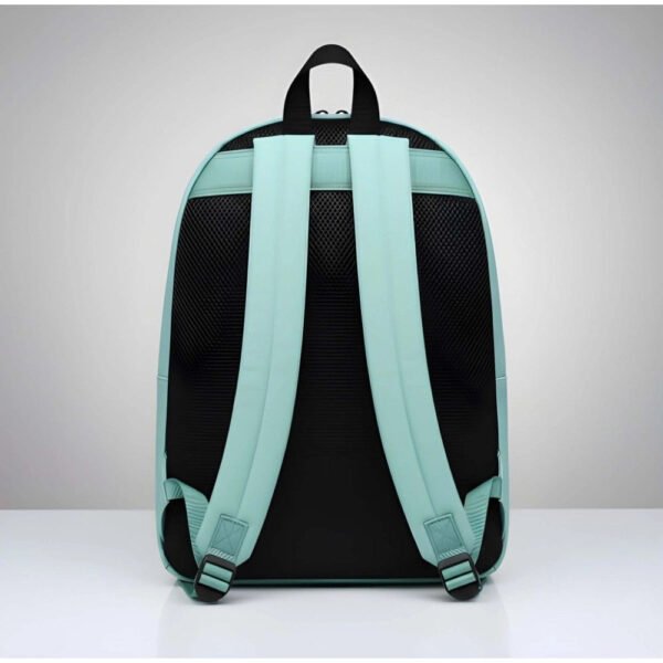 Generic Unisex PU Leather Solid Medium Zipper Backpack (Green)